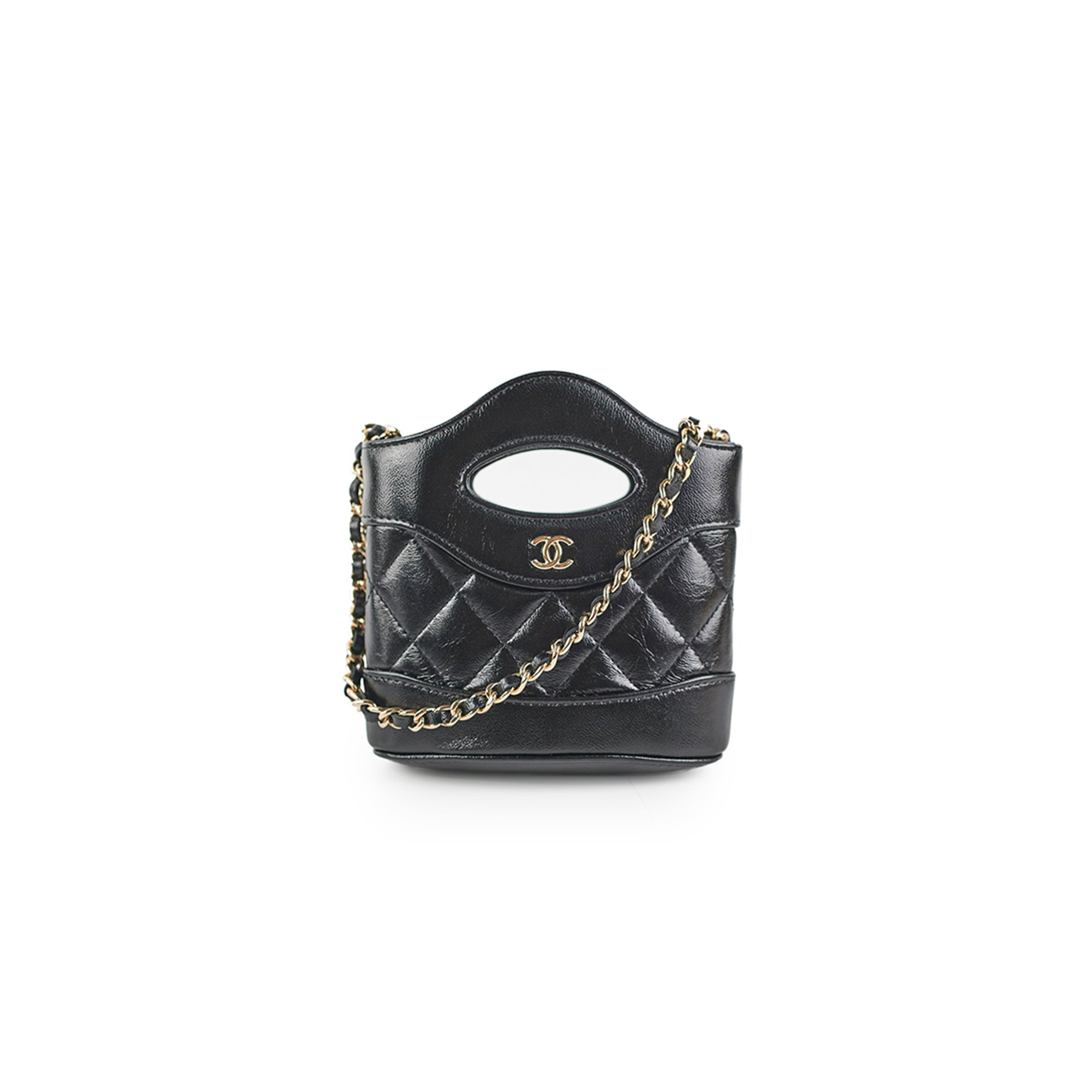 CHANEL MASTER MICRO 31 24S CROSSBODY BAG BLACK AP3924 (13.5*12*6cm)